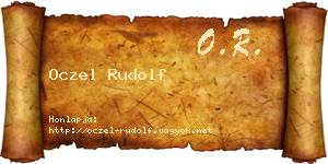 Oczel Rudolf névjegykártya